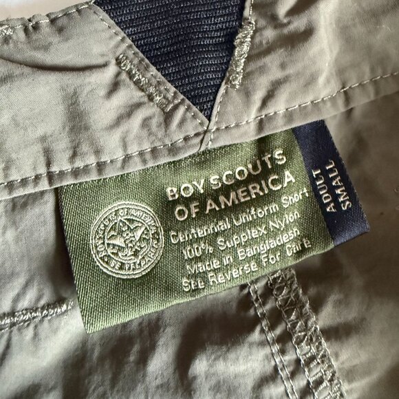 Boy Scouts of America Centennial Uniform Cargo Shorts Men's Small Army Green - Picture 7 of 7